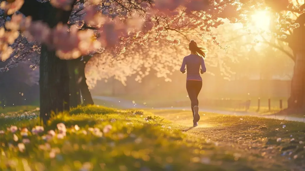 Mujer haciendo cardio al aire libre