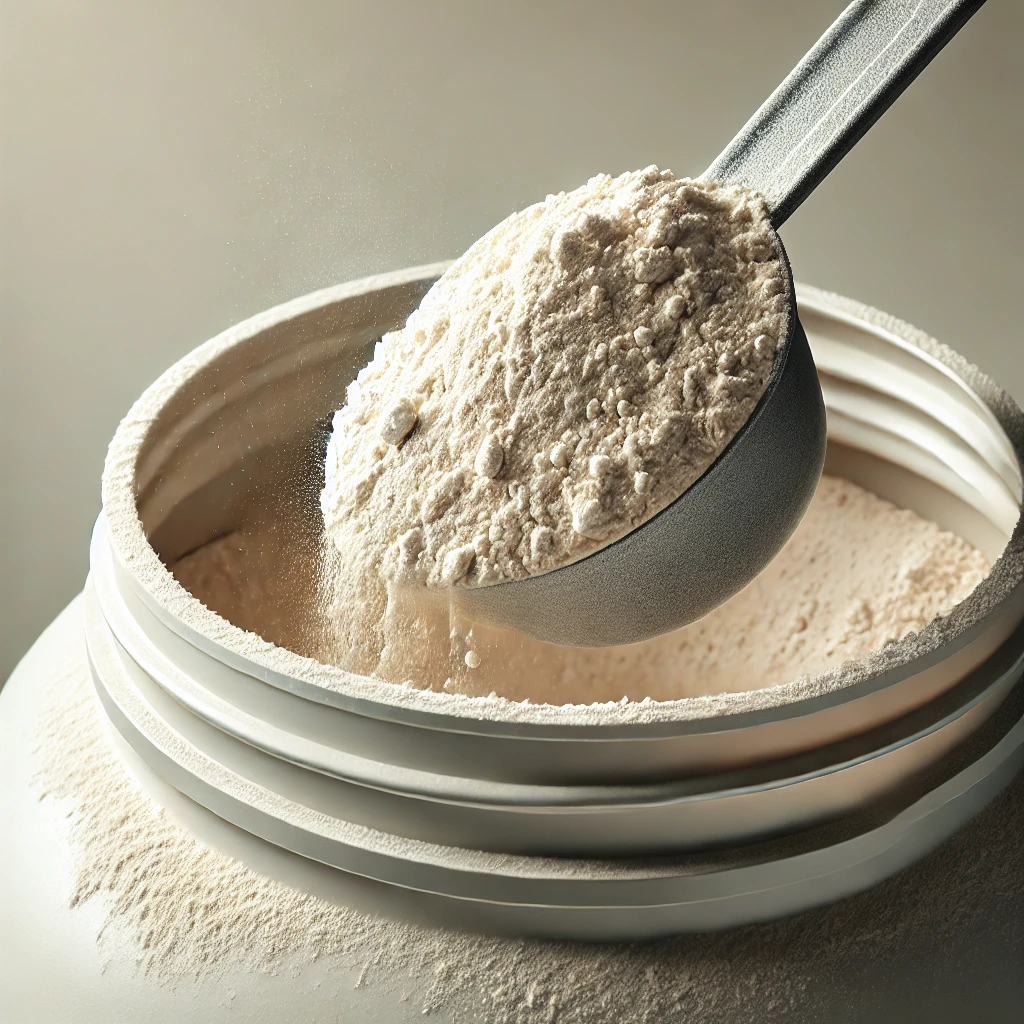 scoop de proteína en polvo