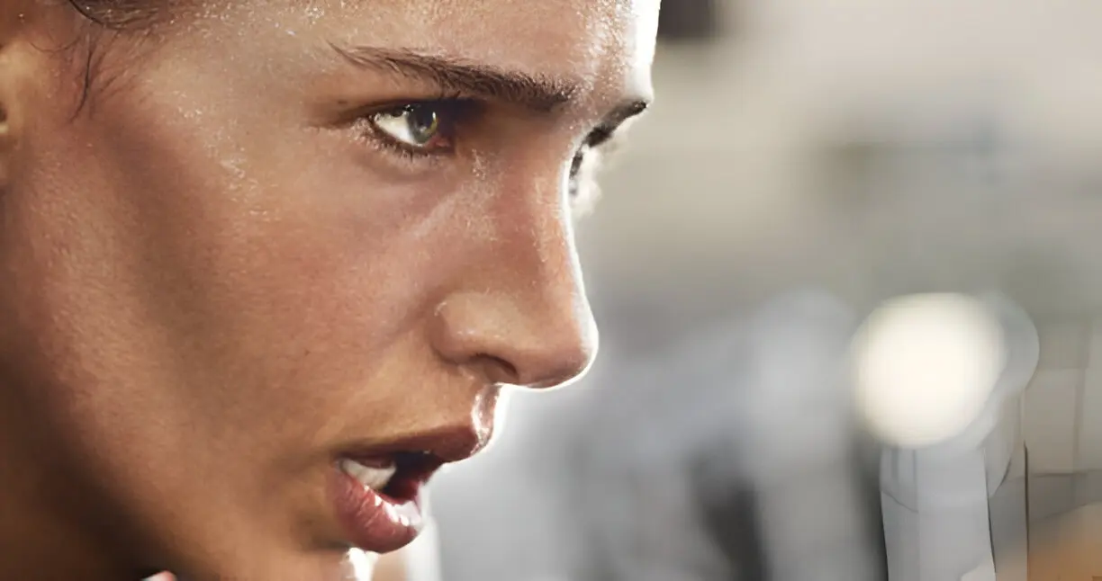 qué es tábata - rostro de mujer sudando