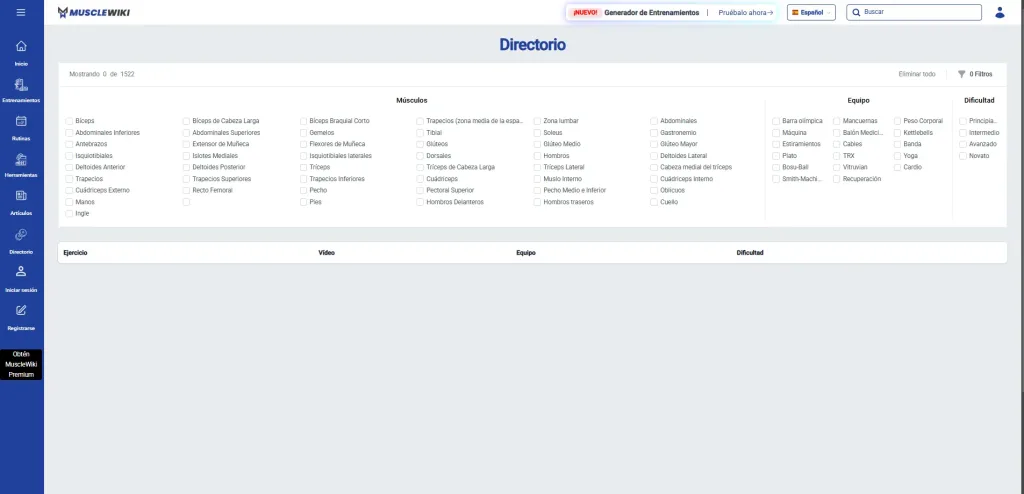 Lista de ejercicios