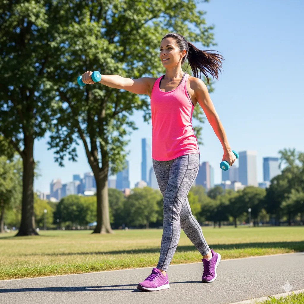Mujer haciendo cardio liss